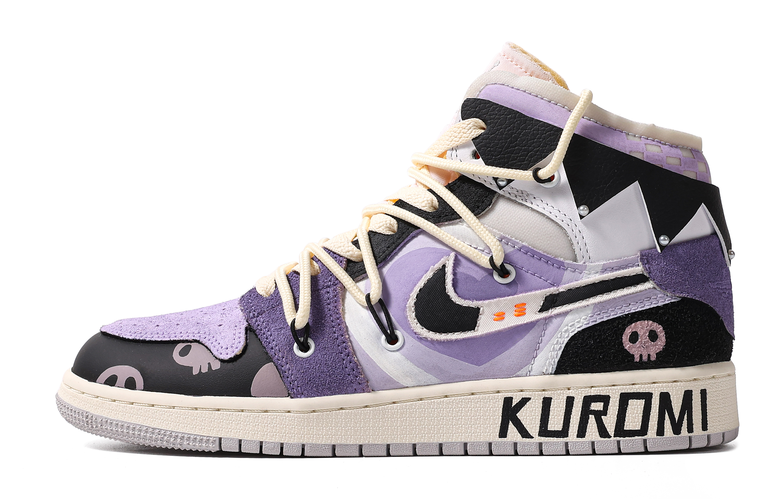 Order [Kasut Custom] Air Jordan 1 Mid 'Magic Purple' DQ3726-100(TeamM-女款魔紫库洛S-BOX)