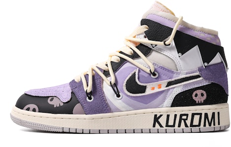 【定制球鞋】 Jordan Air Jordan 1 Mid 達芬奇定制 特殊鞋盒 魔紫庫洛 中幫 復古籃球鞋 GS 黑白紫 Order 【定制球鞋】 Jordan Air Jordan 1 Mid 達芬奇定制 特殊鞋盒 魔紫庫洛 中幫 復古籃球鞋 GS 黑白紫