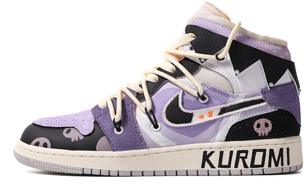 【定制球鞋】 Jordan Air Jordan 1 Mid 達芬奇定制 特殊鞋盒 魔紫庫洛 中幫 復古籃球鞋 GS 黑白紫 Order 【定制球鞋】 Jordan Air Jordan 1 Mid 達芬奇定制 特殊鞋盒 魔紫庫洛 中幫 復古籃球鞋 GS 黑白紫