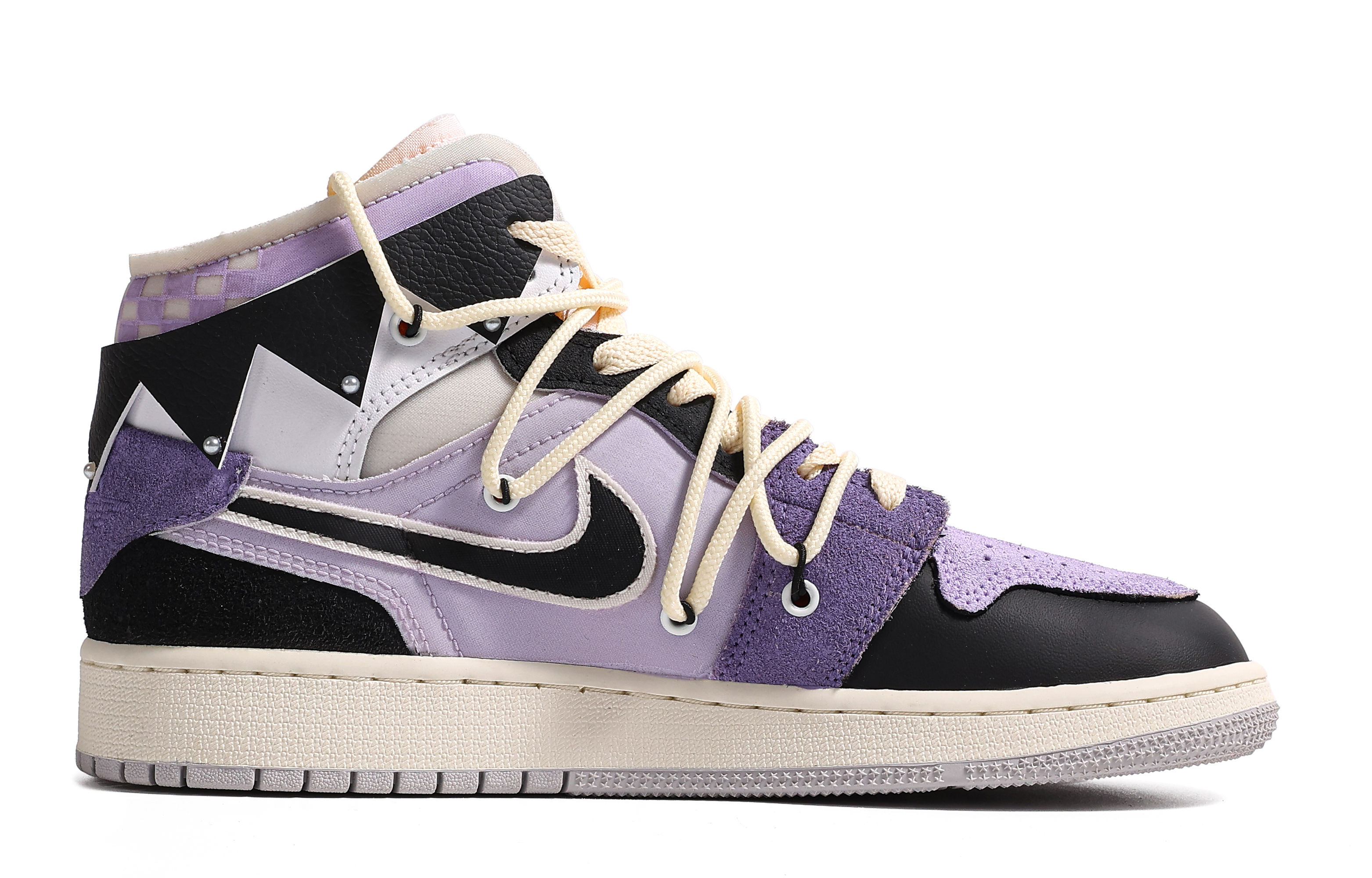 Lookbook [Kasut Custom] Air Jordan 1 Mid 'Magic Purple' DQ3726-100(TeamM-女款魔紫库洛S-BOX)