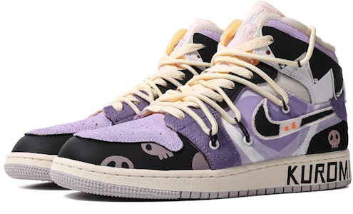 【定制球鞋】 Jordan Air Jordan 1 Mid 達芬奇定制 特殊鞋盒 魔紫庫洛 中幫 復古籃球鞋 GS 黑白紫 Shop 【定制球鞋】 Jordan Air Jordan 1 Mid 達芬奇定制 特殊鞋盒 魔紫庫洛 中幫 復古籃球鞋 GS 黑白紫