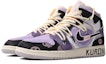 Shop 【定制球鞋】 Jordan Air Jordan 1 Mid 達芬奇定制 特殊鞋盒 魔紫庫洛 中幫 復古籃球鞋 GS 黑白紫