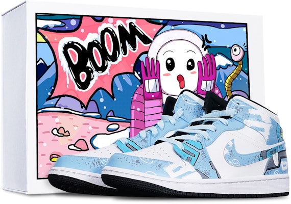 【客製球鞋】Jordan Air Jordan 1 Mid 機械賽博朋克 戰損高達風 限量特殊鞋盒 中幫 復古籃球鞋 GS 霧霾藍 Buy 【客製球鞋】Jordan Air Jordan 1 Mid 機械賽博朋克 戰損高達風 限量特殊鞋盒 中幫 復古籃球鞋 GS 霧霾藍