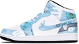 Order 【客製球鞋】Jordan Air Jordan 1 Mid 機械賽博朋克 戰損高達風 限量特殊鞋盒 中幫 復古籃球鞋 GS 霧霾藍