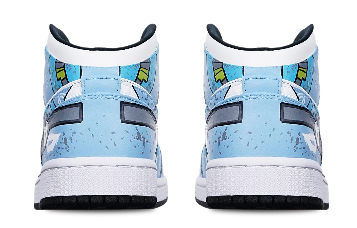 Purchase 【客製球鞋】Jordan Air Jordan 1 Mid 機械賽博朋克 戰損高達風 限量特殊鞋盒 中幫 復古籃球鞋 GS 霧霾藍