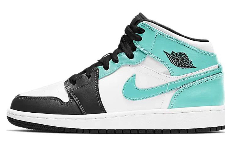 Sizing 【客製球鞋】Jordan Air Jordan 1 Mid 機械賽博朋克 戰損高達風 限量特殊鞋盒 中幫 復古籃球鞋 GS 霧霾藍