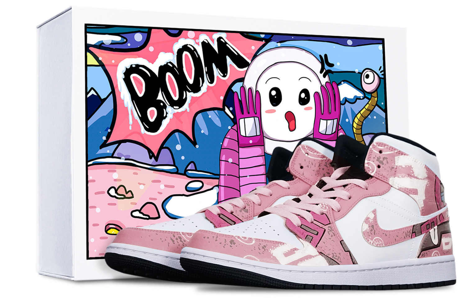 Buy [Sepatu Custom] Air Jordan 1 Mid 'Mech Cyberpunk Gundam Beige' 554724-075(TeamT-战损II型藕白S-BOX)