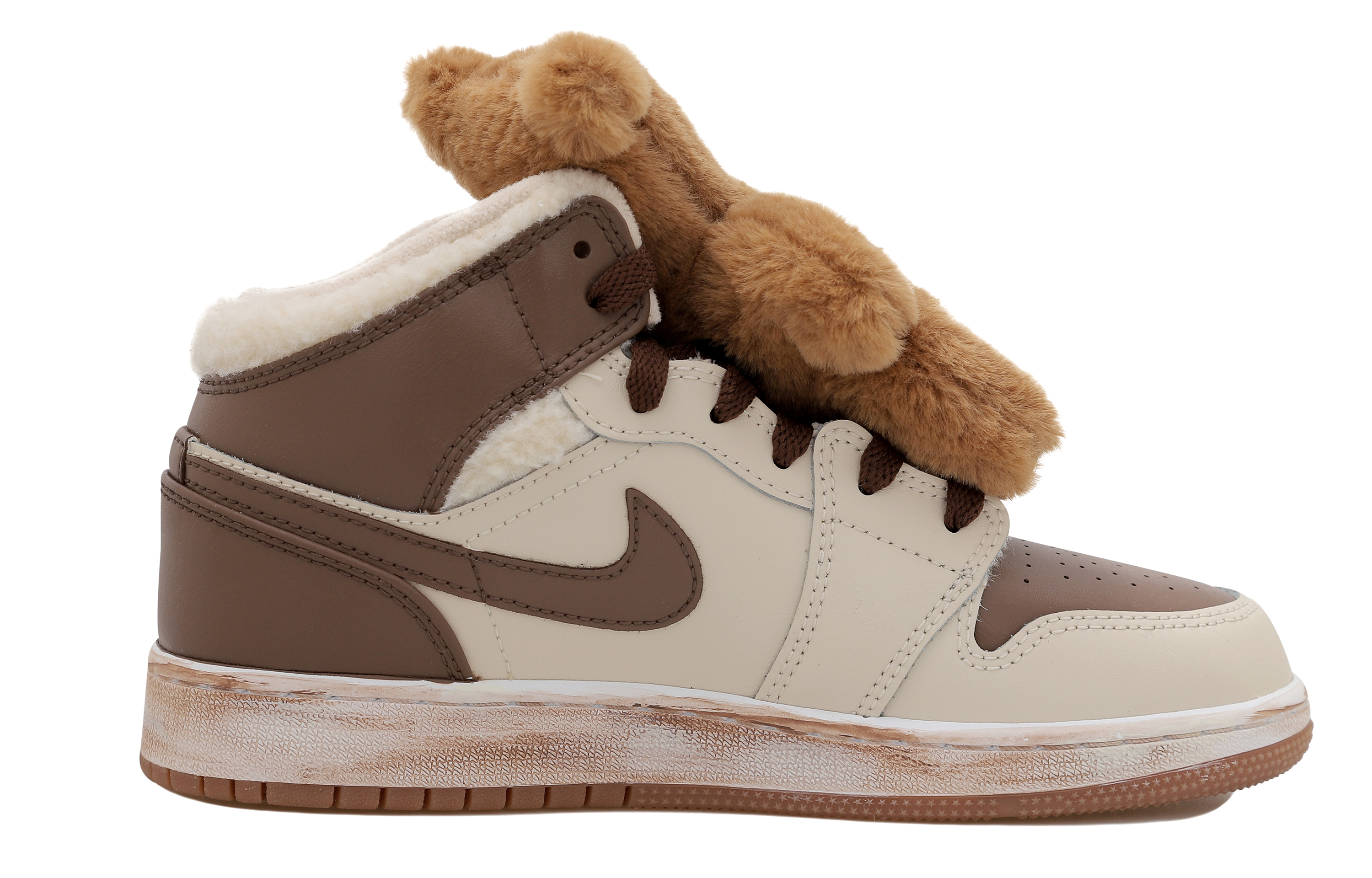 Lookbook [Kasut Custom] Air Jordan 1 Mid 'Mocha Teddy Bear - Distressed' DO2207-264-471333