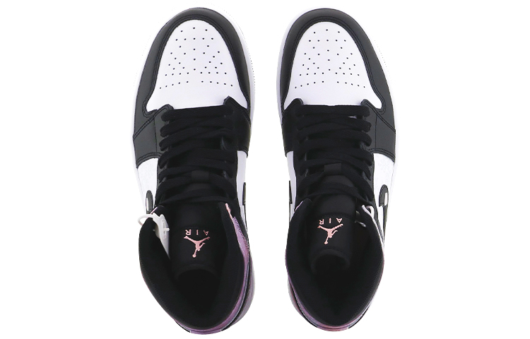 Shop [Sepatu Custom] Air Jordan 1 Mid 'Moon Snow Lucky Rabbit Year' DM1200-001(Team10-雪兔）