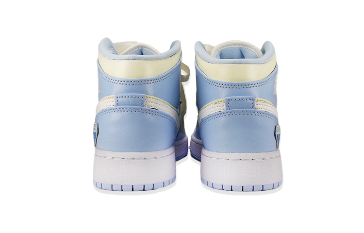 Purchase [Kasut Custom] Air Jordan 1 Mid 'Mosaic Sweetheart Biru' 555112-401(TeamF-女款爱心钻石)