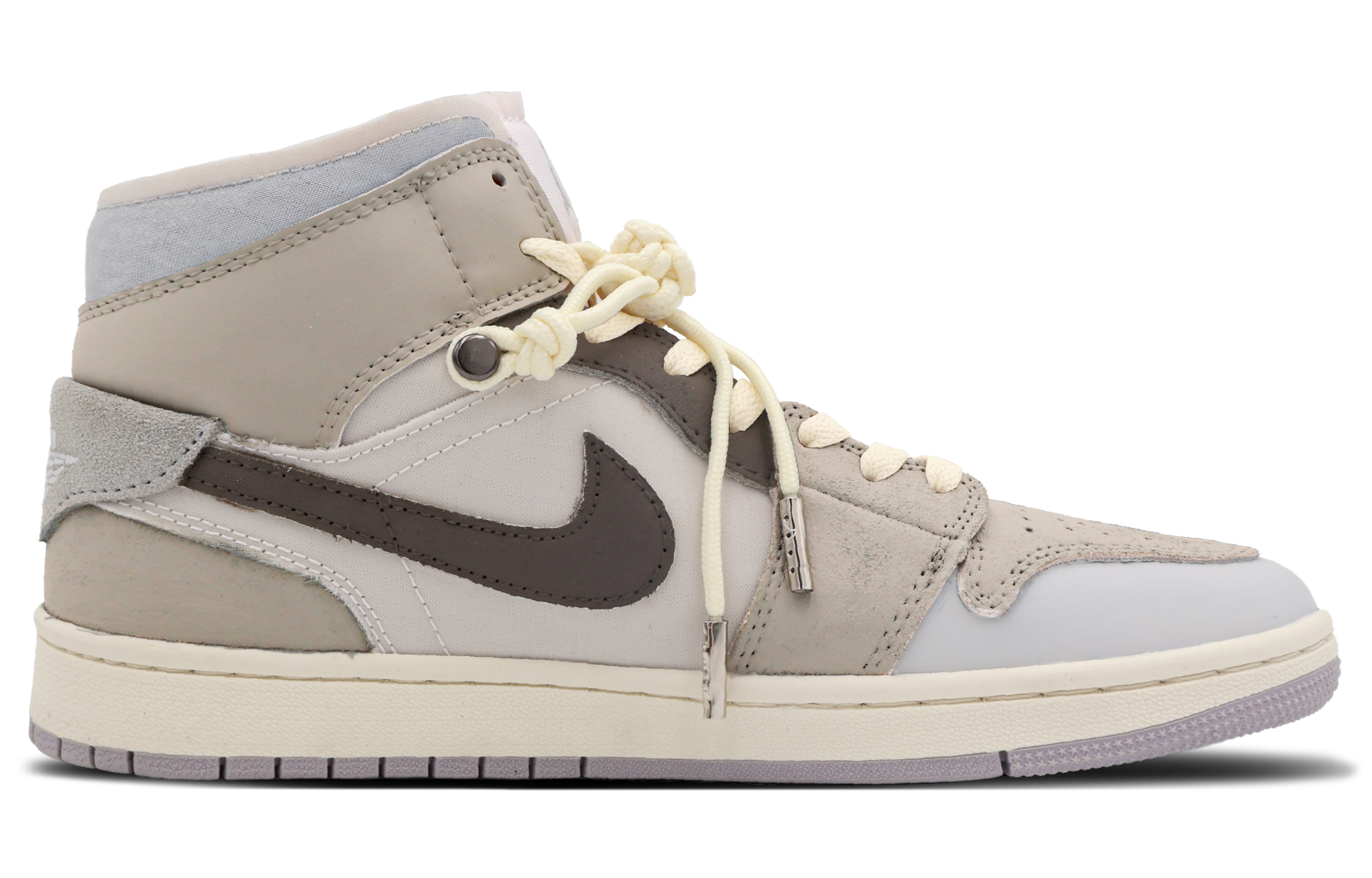 Order [Sneakers Kustom] Air Jordan 1 Mid 'Gunung dan Air - Putih Coklat' DM9652-100(Team53-男款归故里)