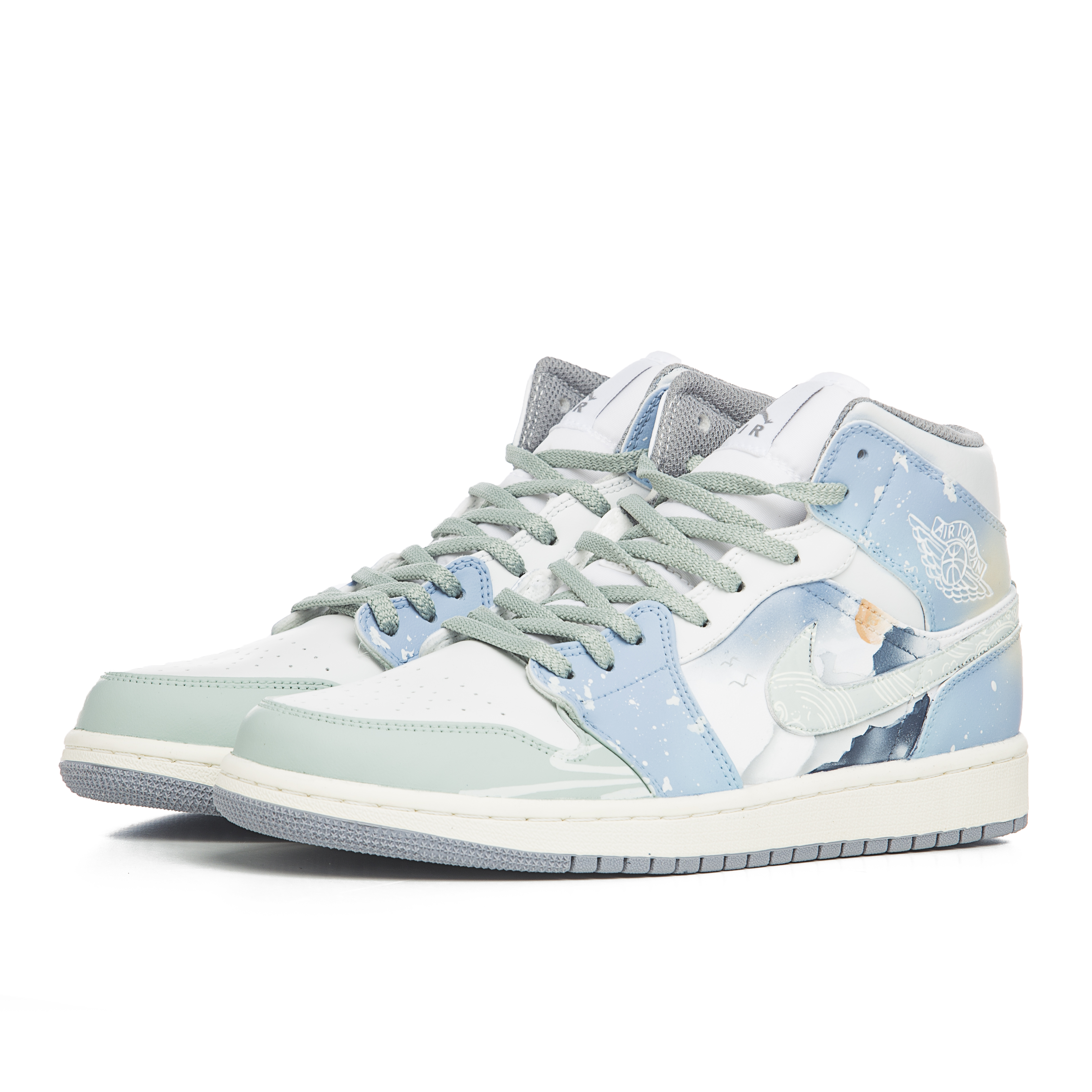 Lookbook カスタムAJ1ミッド「マウンテンサンライズ」 554724-135(Team60-男款山野日出)