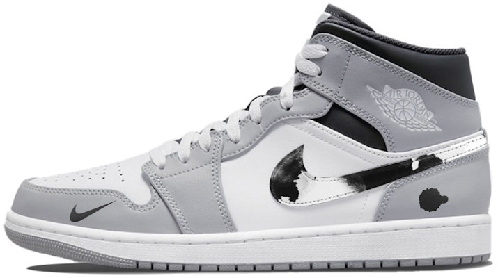 【訂製球鞋】 Jordan Air Jordan 1 Mid 山水意象 潮流復古國風 台風 低筒 復古籃球鞋 男款 灰白黑 Buy 【訂製球鞋】 Jordan Air Jordan 1 Mid 山水意象 潮流復古國風 台風 低筒 復古籃球鞋 男款 灰白黑