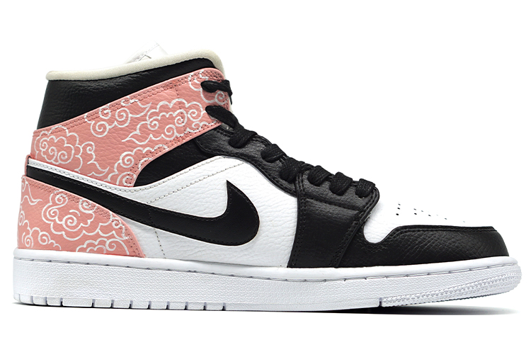 Order [Kasut Custom] Air Jordan 1 Mid 'Brocade Nanjing Yunjin' 554724-130(Team-R-男女款喷涂手绘南京)