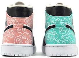 【定制球鞋】Jordan Air Jordan 1 Mid 噴塗 手繪 南京 鴛鴦 雲錦 中幫 籃球鞋 男款 黑白粉 Shop 【定制球鞋】Jordan Air Jordan 1 Mid 噴塗 手繪 南京 鴛鴦 雲錦 中幫 籃球鞋 男款 黑白粉