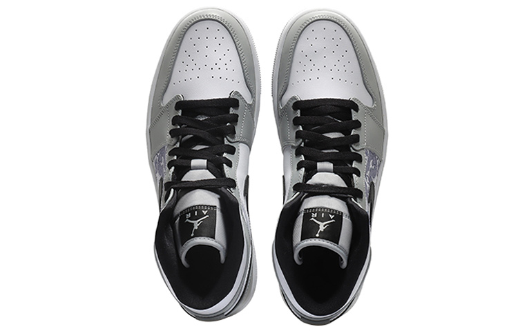 Shop [Kasut Custom] Air Jordan 1 Mid 'Nirvana Indigo Naga' 554724-092(Team10-涅槃重生男烟灰QD)