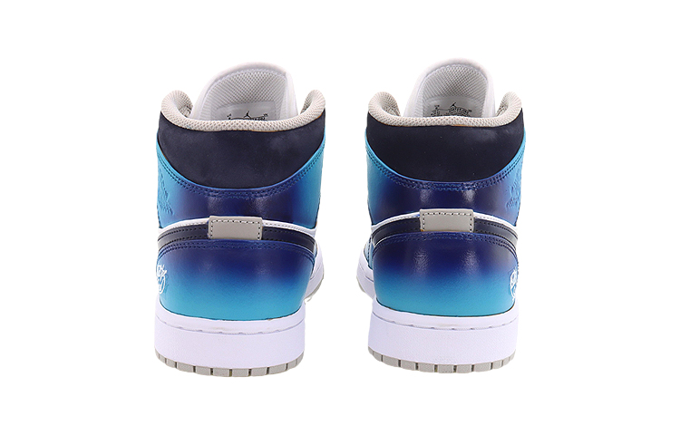 Purchase 【定制球鞋】 Jordan Air Jordan 1 Mid 海洋之謎 夢幻之藍 中幫 復古籃球鞋 男款 藍白