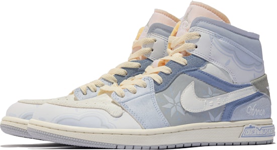【定製球鞋】Jordan Air Jordan 1 Mid 達文西定製 特殊鞋盒 情人節 海洋之星 蔚藍 中幫 復古籃球鞋 男款 藍米白 Lookbook 【定製球鞋】Jordan Air Jordan 1 Mid 達文西定製 特殊鞋盒 情人節 海洋之星 蔚藍 中幫 復古籃球鞋 男款 藍米白