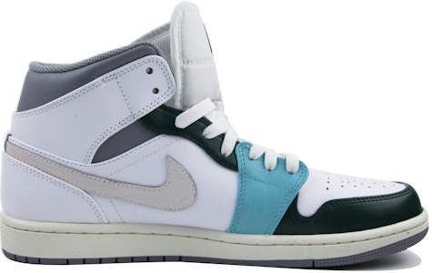 【訂製球鞋】Jordan Air Jordan 1 Mid 油畫風 主題訂製 杏花綠 防滑耐磨 中幫 復古籃球鞋 男款 黑白藍綠 Order 【訂製球鞋】Jordan Air Jordan 1 Mid 油畫風 主題訂製 杏花綠 防滑耐磨 中幫 復古籃球鞋 男款 黑白藍綠