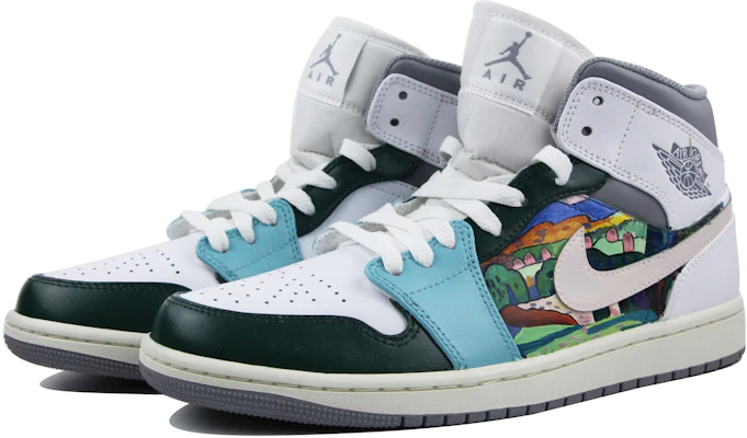 커스텀 에어 조던 1 미드 '아몬드 블라썸 그린' 554724-135(Team39-AMY08油画风) Lookbook 커스텀 에어 조던 1 미드 '아몬드 블라썸 그린' 554724-135(Team39-AMY08油画风)