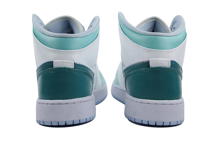 Purchase [Sepatu Custom] Air Jordan 1 Mid 'Lukisan Minyak Almond Hijau Putih' 555112-401(Team39-AMY13杏花)