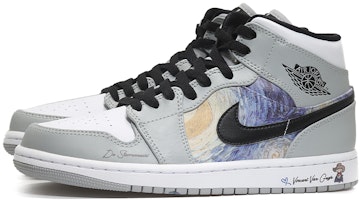 커스텀 조던 1 미드 "밤하늘 유화" (Keoseutom Jodeon 1 Mideu "Bamhaneul Yuhwa") 554724-092(Team10-油画星空男烟灰QD) Lookbook 커스텀 조던 1 미드 "밤하늘 유화" (Keoseutom Jodeon 1 Mideu "Bamhaneul Yuhwa") 554724-092(Team10-油画星空男烟灰QD)