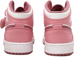 【訂製球鞋】Jordan Air Jordan 1 Mid OKHR 愛心掛飾 老化 潮流百搭 中筒 復古籃球鞋 GS 白米黃 Shop 【訂製球鞋】Jordan Air Jordan 1 Mid OKHR 愛心掛飾 老化 潮流百搭 中筒 復古籃球鞋 GS 白米黃