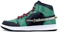 Buy 【訂製球鞋】Jordan Air Jordan 1 Mid 二次元 噴塗手繪 佩劍 海賊王索隆 中幫 復古籃球鞋 男女同款 綠白