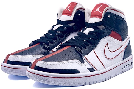 【定制球鞋】 Jordan Air Jordan 1 Mid 豪車 光子血管 帕加尼 魂動風之子 中幫 復古籃球鞋 男款 白黑 Lookbook 【定制球鞋】 Jordan Air Jordan 1 Mid 豪車 光子血管 帕加尼 魂動風之子 中幫 復古籃球鞋 男款 白黑