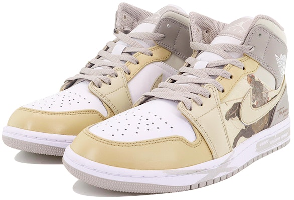 에어 조던 1 미드 '아이보리 버랩 크림' (커스텀) 554724-082(Team10-金戈铁马) Lookbook 에어 조던 1 미드 '아이보리 버랩 크림' (커스텀) 554724-082(Team10-金戈铁马)