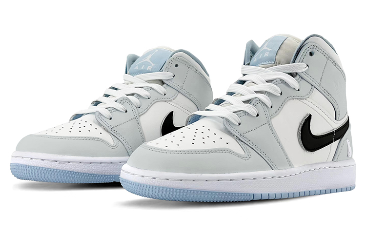 Lookbook 【定制球鞋】Jordan Air Jordan 1 Mid DSC 北極熊 中幫 復古籃球鞋 GS 黑白灰