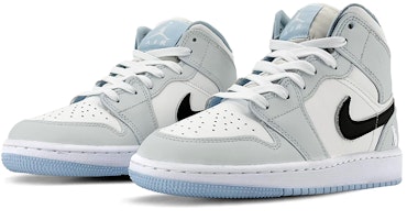 【定制球鞋】Jordan Air Jordan 1 Mid DSC 北極熊 中幫 復古籃球鞋 GS 黑白灰 Lookbook 【定制球鞋】Jordan Air Jordan 1 Mid DSC 北極熊 中幫 復古籃球鞋 GS 黑白灰