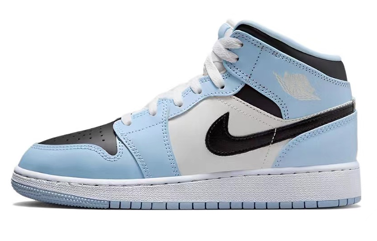 Purchase 【定制球鞋】Jordan Air Jordan 1 Mid DSC 北極熊 中幫 復古籃球鞋 GS 黑白灰