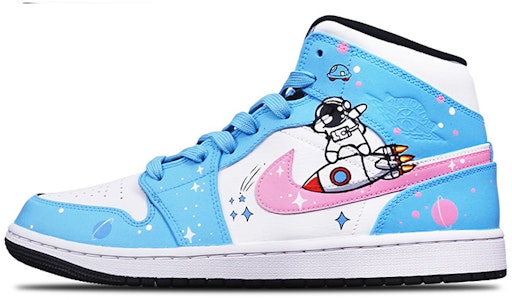 Jordan 1 Mid "Panda Astronauta" Pintadas a Mano 554725-075(TeamT-火箭宇航员女S-BOX) Order Jordan 1 Mid "Panda Astronauta" Pintadas a Mano 554725-075(TeamT-火箭宇航员女S-BOX)