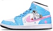 Order 【定製球鞋】Jordan Air Jordan 1 Mid 黑白熊貓 火箭宇航員手繪 限量特殊鞋盒 中幫 復古籃球鞋 GS 藍粉白