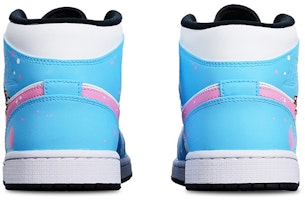 【定製球鞋】Jordan Air Jordan 1 Mid 黑白熊貓 火箭宇航員手繪 限量特殊鞋盒 中幫 復古籃球鞋 GS 藍粉白 Purchase 【定製球鞋】Jordan Air Jordan 1 Mid 黑白熊貓 火箭宇航員手繪 限量特殊鞋盒 中幫 復古籃球鞋 GS 藍粉白