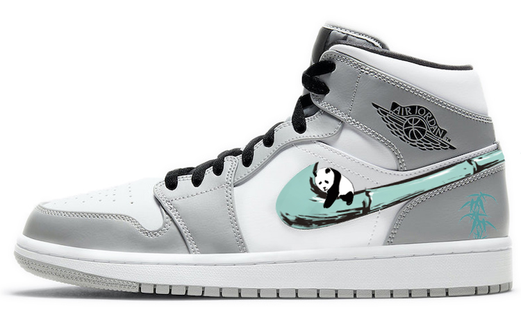 [Custom Shoes] Jordan 1 Mid 'Panda Bamboo'