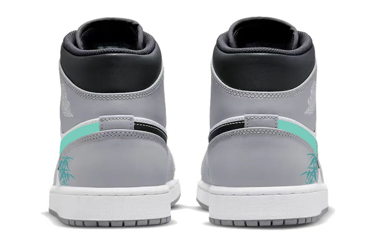 Shop [Custom Shoes] Air Jordan 1 Mid 'Panda Buluh' 554724-078(Team56-熊猫抱竹)