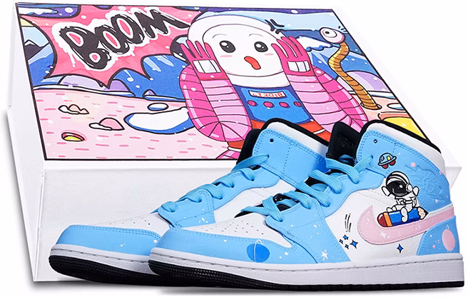 custom-shoes-air-jordan-1-mid-panda-blue-pink