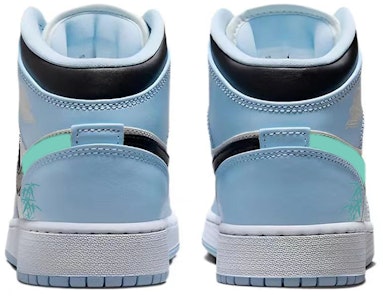 【訂製球鞋】 Jordan Air Jordan 1 Mid 新中式 熊貓抱竹 防滑耐磨 中筒 復古籃球鞋 GS 白藍綠 Shop 【訂製球鞋】 Jordan Air Jordan 1 Mid 新中式 熊貓抱竹 防滑耐磨 中筒 復古籃球鞋 GS 白藍綠