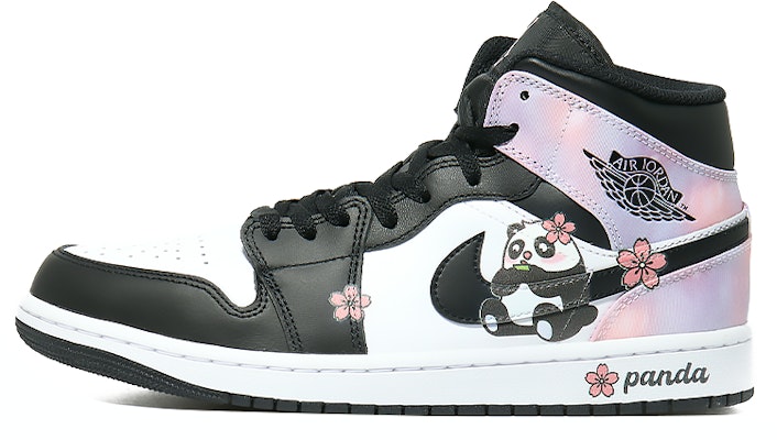 커스텀 에어 조던 1 미드 '팬더 빨간꽃' DM1200-001(Team10-熊猫小红花) Buy 커스텀 에어 조던 1 미드 '팬더 빨간꽃' DM1200-001(Team10-熊猫小红花)