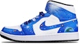 Order 【定制鞋款】Air Jordan 1 Mid '熊猫元宇宙蓝白' 554724-075(TeamT-元宇宙S-BOX)