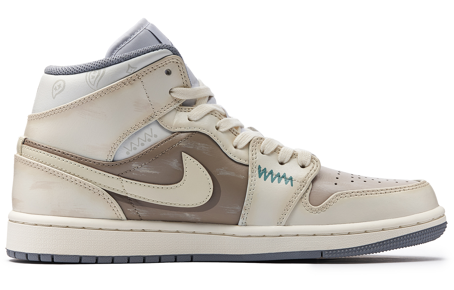 Lookbook [Kasut Custom] Air Jordan 1 Mid 'Panda Mocha Tahun Arnab' 554724-135-401643