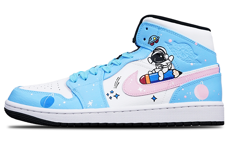[Zapatillas Personalizadas] Air Jordan Mid 'Panda Lápiz Astronauta'  554724-075(TeamT-铅笔宇航员S-BOX)