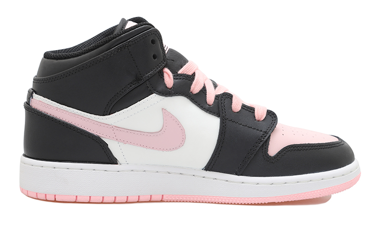 Order 에어 조던 1 미드 '판다 딸기 리본' (커스텀) 555112-061(Team拾玖-黑粉兔S-BOX）