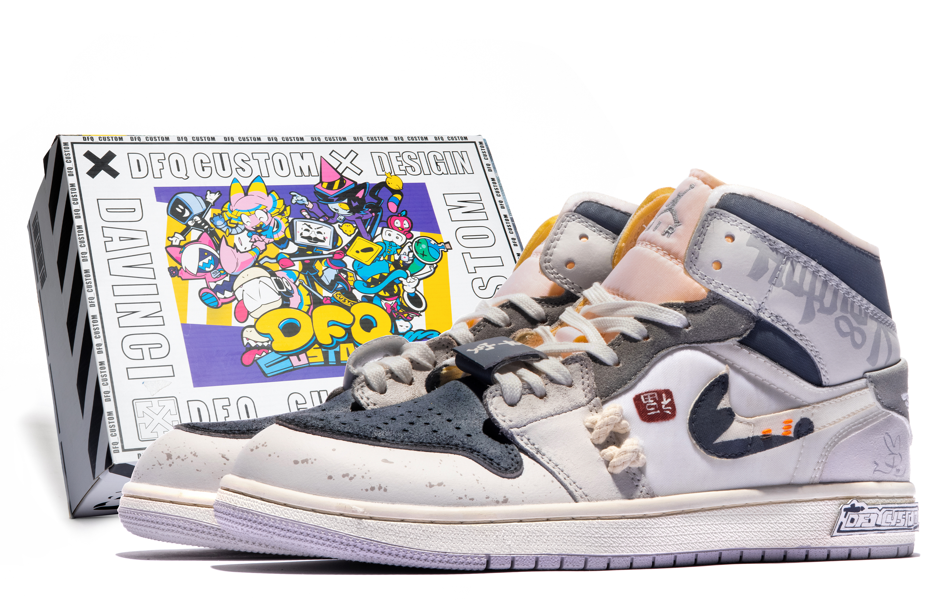 Buy [定制鞋款] Air Jordan 1 Mid '百事灰白' DM9652-100(TeamM-男款百事从欢S-BOX)