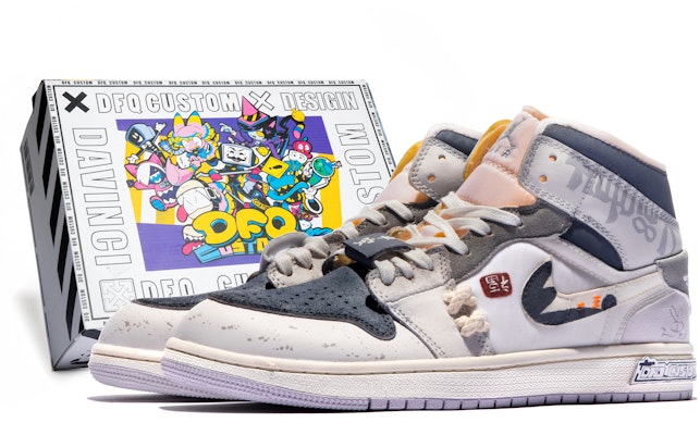 【訂製球鞋】Jordan Air Jordan 1 Mid 特殊鞋盒 百事從歡 祝福 古風 解構 中幫 復古籃球鞋 男款 灰白 Buy 【訂製球鞋】Jordan Air Jordan 1 Mid 特殊鞋盒 百事從歡 祝福 古風 解構 中幫 復古籃球鞋 男款 灰白