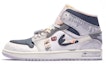 Order 【訂製球鞋】Jordan Air Jordan 1 Mid 特殊鞋盒 百事從歡 祝福 古風 解構 中幫 復古籃球鞋 男款 灰白