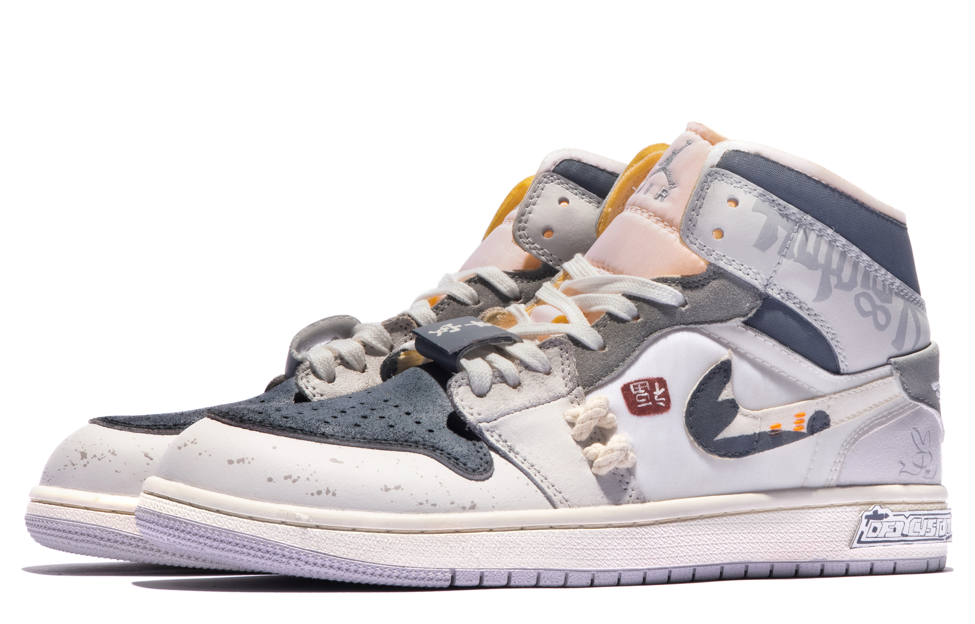 Shop [定制鞋款] Air Jordan 1 Mid '百事灰白' DM9652-100(TeamM-男款百事从欢S-BOX)
