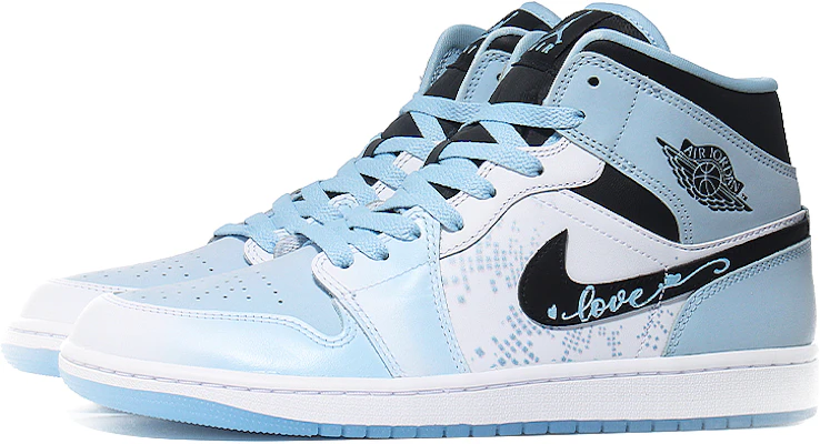 커스텀 에어 조던 1 미드 "물리 과학 블루 & 화이트" DV1308-104(Team10-量子爱情) Lookbook 커스텀 에어 조던 1 미드 "물리 과학 블루 & 화이트" DV1308-104(Team10-量子爱情)